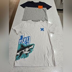 Hurley White Tee 12/13 Y & Eddie Bauer Tee 10/12 Y